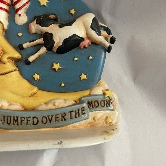 Cast Iron Doorstop The Cow Jumped Over The Moon Midwest Importers Nursery Rhyme - Picture 3 of 6